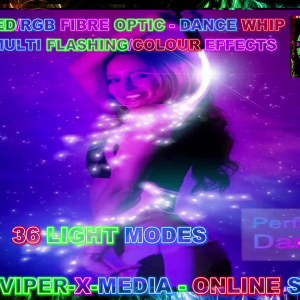 LED/RGB MULTI COLOUR EFFECT ACTIVATED DANCING WHIP LIGHT - RAVE/DANCE/NEON