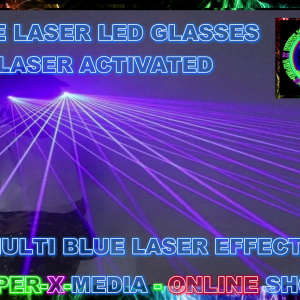 BLUE LASER LED GLASSES MULTI BLUE EFFECTS LASERS NIGHTCLUB - RAVE/DANCE/NEON