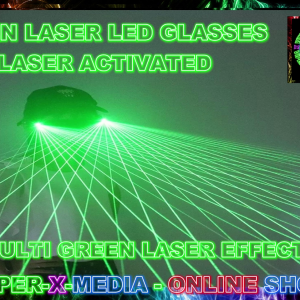 GREEN LASER LED GLASSES MULTI GREEN EFFECTS LASERS NIGHTCLUB - RAVE/DANCE/NEON