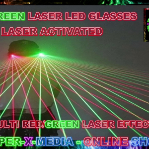 RED/GREEN LASER LED GLASSES MULTI EFFECTS NIGHTCLUB - RAVE/DANCE/NEON