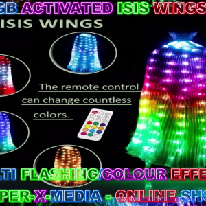 LED/RGB ISIS WINGS MULTI COLOUR EFFECT DJ PARTY DANCE COSTUME - RAVE/DANCE/NEON