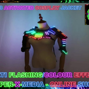 LED/RGB MULTI EFFECT COLOUR DJ PARTY DANCING COSPLAY JACKET - RAVE/DANCE/NEON