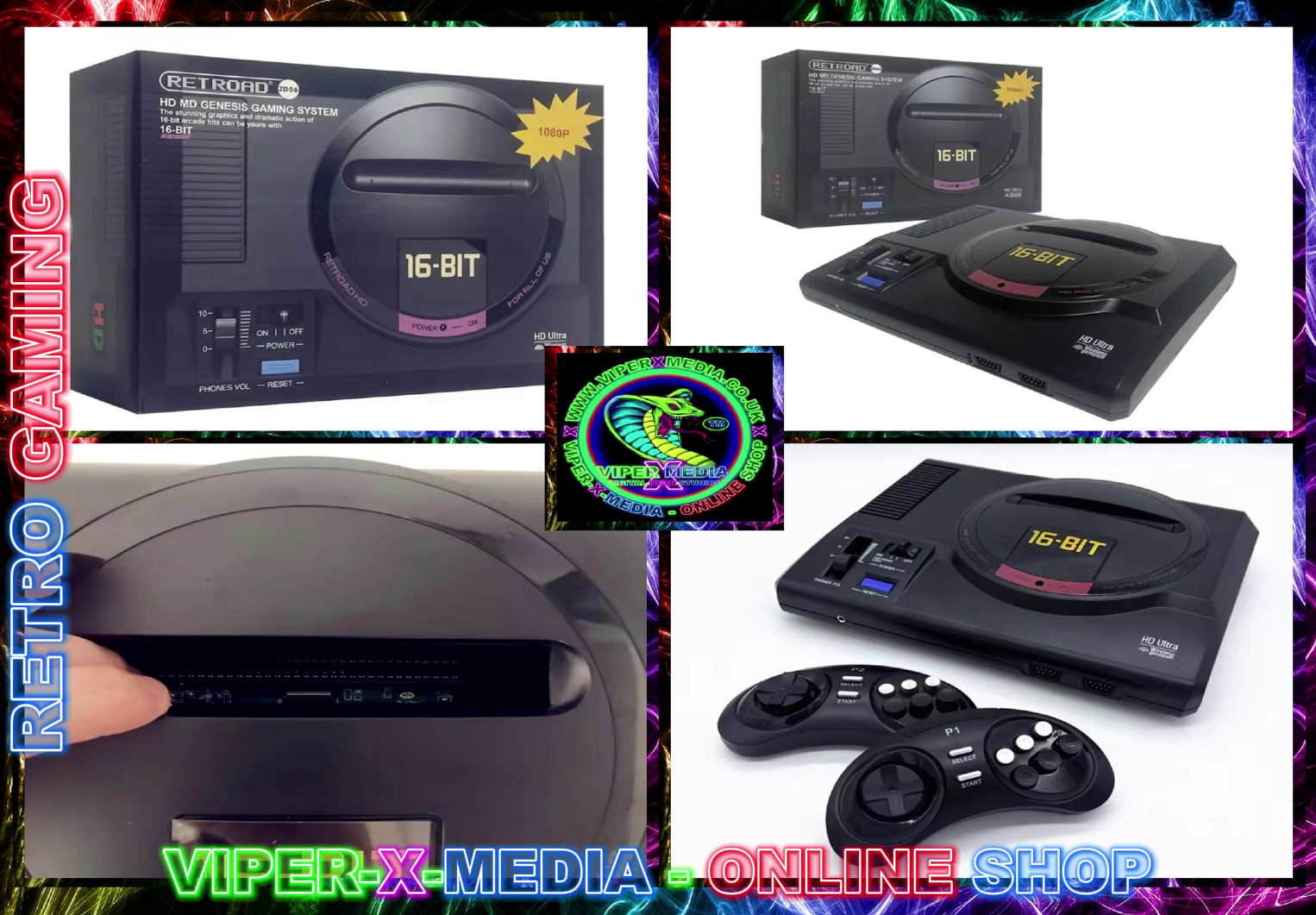 MEGA DRIVE HD HDMI COMPATIBLE GAME CARTRIDGE CONSOLE - Image 2