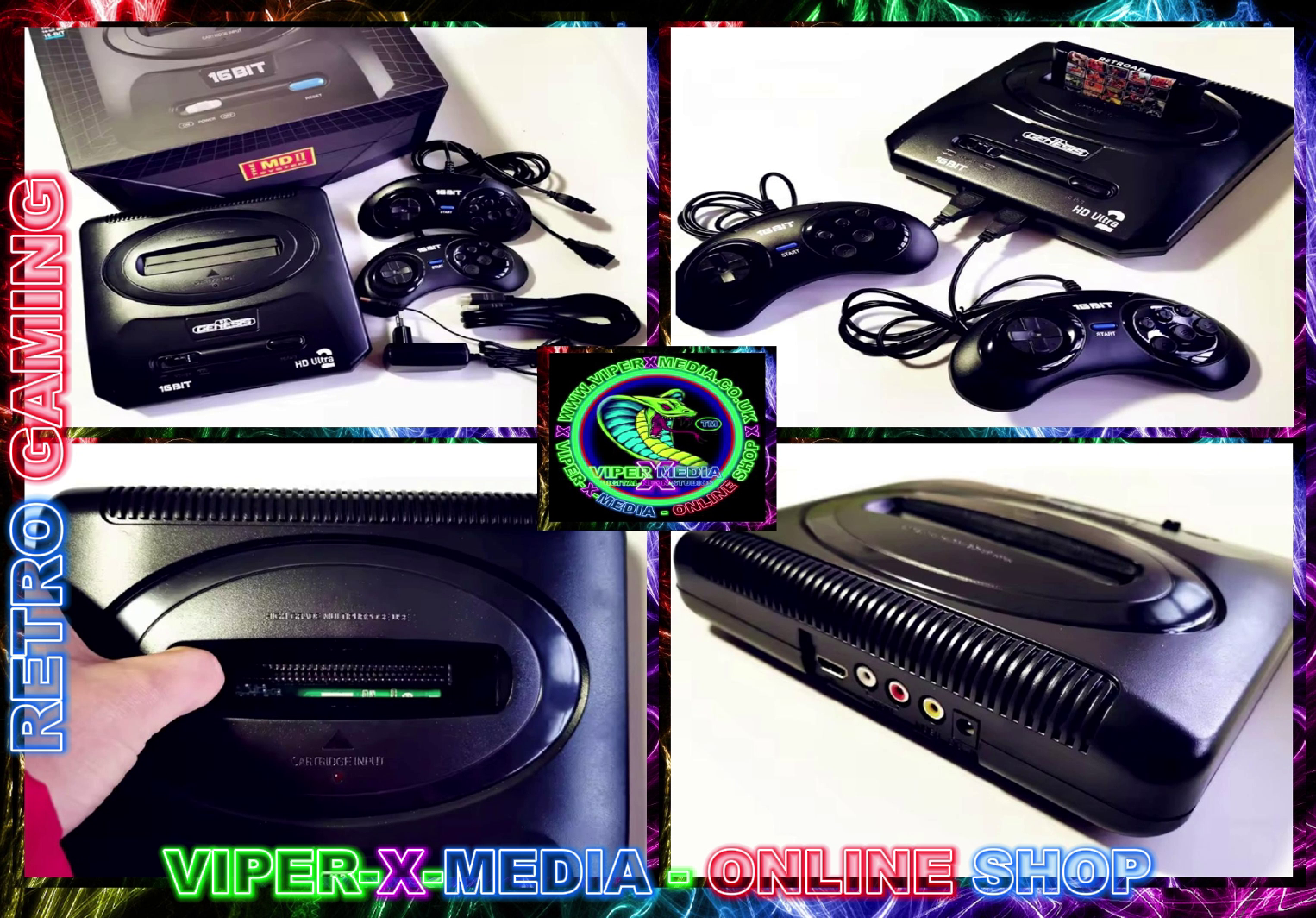 MEGA DRIVE 2 HD HDMI COMPATIBLE GAME CARTRIDGE CONSOLE - Image 2