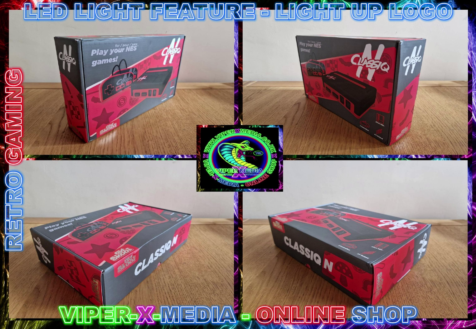 NES CLASSIC AV COMPATIBLE GAME CARTRIDGE RED/BLACK EDITION CONSOLE - Image 2