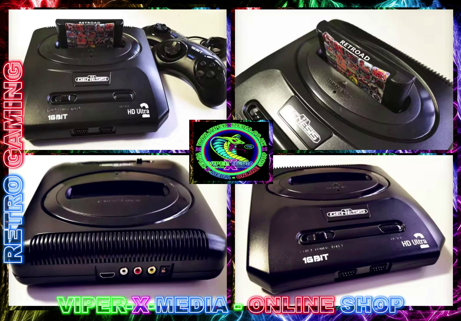 MEGA DRIVE 2 HD HDMI COMPATIBLE GAME CARTRIDGE CONSOLE - Image 3