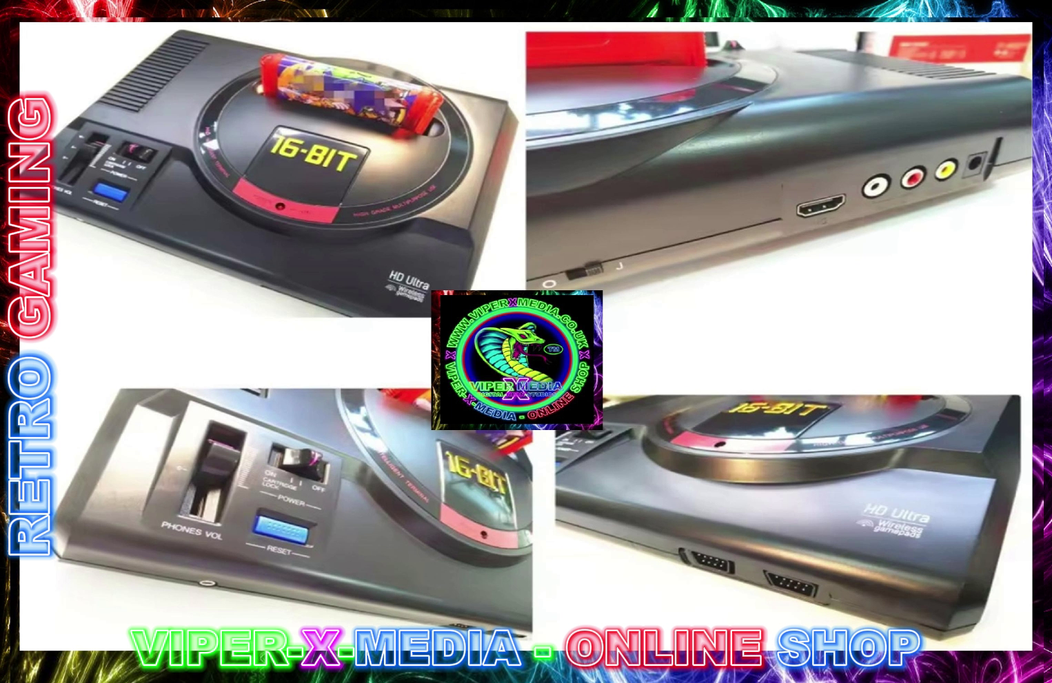 MEGA DRIVE HD HDMI COMPATIBLE GAME CARTRIDGE CONSOLE - Image 3