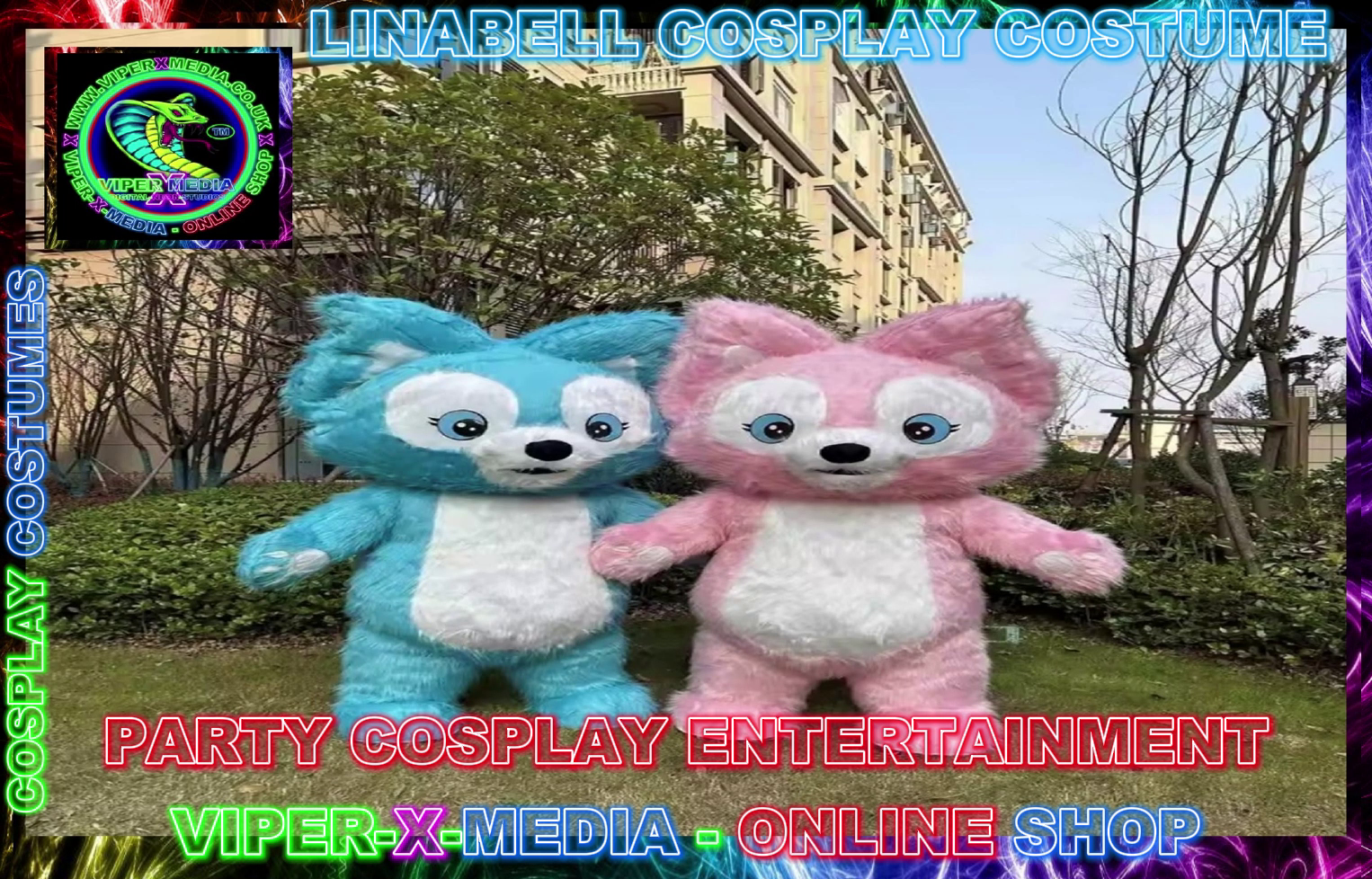 LINABELL ADULT INFLATABLE COSPLAY PARTY COSTUME BLUE COLOUR - RAVE/DANCE/NEON